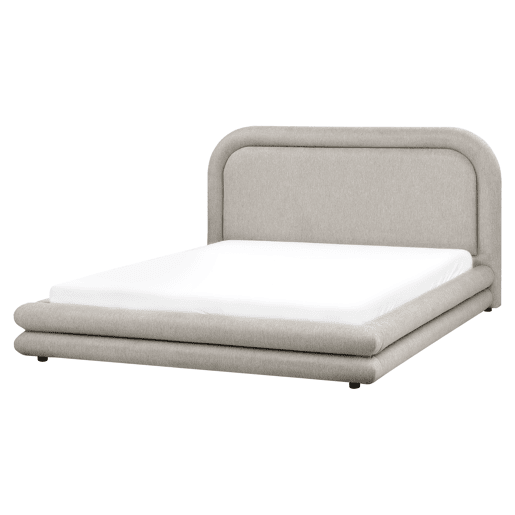 Beliani Cama de água Linho sintético LAVARDENS