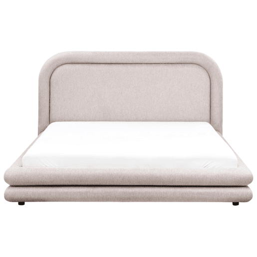 Beliani Cama de água Linho sintético LAVARDENS