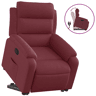 vidaXL Poltrona reclinável elevatória tecido vermelho tinto
