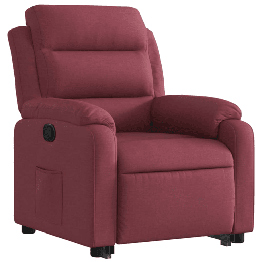 vidaXL Poltrona reclinável elevatória tecido vermelho tinto vidaXL Poltrona reclinável elevatória tecido vermelho tinto