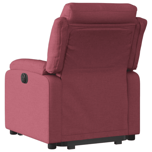 vidaXL Poltrona reclinável elevatória tecido vermelho tinto vidaXL Poltrona reclinável elevatória tecido vermelho tinto