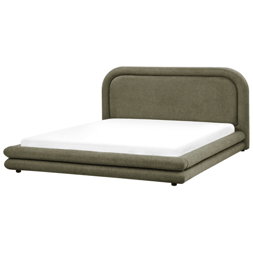 Beliani Cama de água Linho sintético LAVARDENS