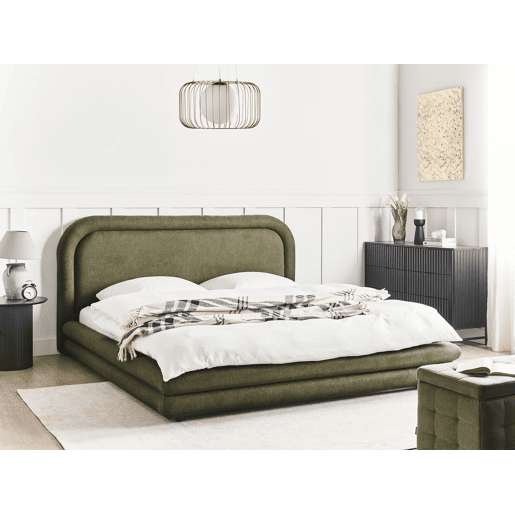 Beliani Cama de água Linho sintético LAVARDENS
