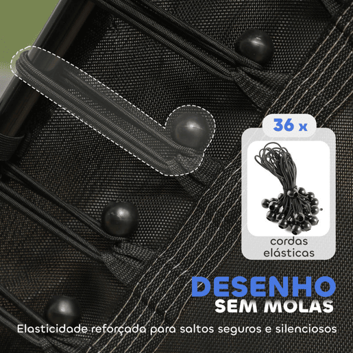 HOMCOM Trampolim para Crianças acima de 3 Anos Cama Elástica Infantil com Rede de Segurança e Estrutura de Aço para Interiores e Exteriores Carga 50kg Ø163,5x190 cm Rosa