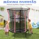 Cama Elástica Infantil Acero, PP HOMCOM Cama Elástica Infantil Acero, PP HOMCOM Rosa