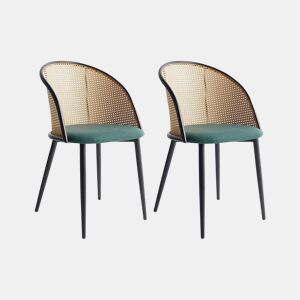 Conjunto de 2 cadeiras de jantar CORNELL Metal Verde