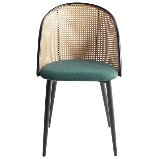 Conjunto de 2 cadeiras de jantar CORNELL Metal Verde Conjunto de 2 cadeiras de jantar CORNELL Metal Verde