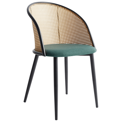 Conjunto de 2 cadeiras de jantar CORNELL Metal Verde Conjunto de 2 cadeiras de jantar CORNELL Metal Verde