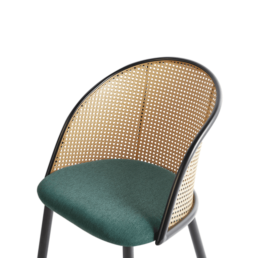 Conjunto de 2 cadeiras de jantar CORNELL Metal Verde Conjunto de 2 cadeiras de jantar CORNELL Metal Verde