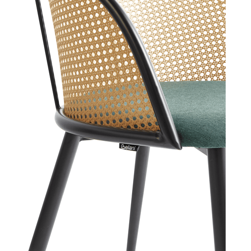 Conjunto de 2 cadeiras de jantar CORNELL Metal Verde Conjunto de 2 cadeiras de jantar CORNELL Metal Verde