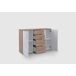 Comoda Aparador Joana 2 Puertas y 4 Cajones 120 Comoda Aparador Joana 2 Puertas y 4 Cajones 120 Blanco/ Gris
