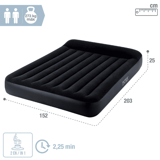 INTEX Colchão de ar duplo Pillow Rest com bomba