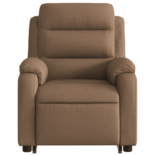 vidaXL Poltrona elétrica elevatória massagens tecido castanho vidaXL Poltrona elétrica elevatória massagens tecido castanho