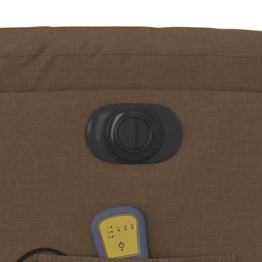 vidaXL Poltrona elétrica elevatória massagens tecido castanho vidaXL Poltrona elétrica elevatória massagens tecido castanho