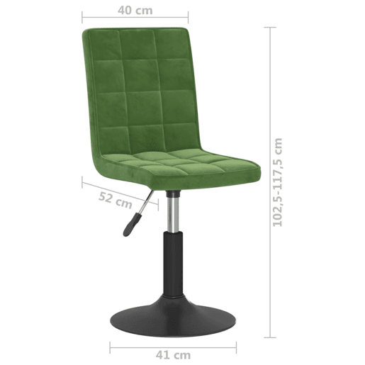 vidaXL Cadeiras de jantar giratorias 2 pcs veludo verde-escuro
