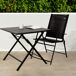 Aktive Conjunto plegable de jardín con mesa y 2 sillas de acero Aktive Conjunto plegable de jardín con mesa y 2 sillas de acero Negro