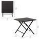 Aktive Conjunto plegable de jardín con mesa y 2 sillas de acero Aktive Conjunto plegable de jardín con mesa y 2 sillas de acero Negro