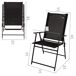 Aktive Conjunto plegable de jardín con mesa y 2 sillas de acero Aktive Conjunto plegable de jardín con mesa y 2 sillas de acero Negro