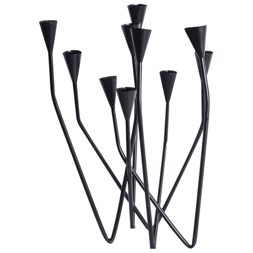 Candelabro MATOSINHOS Metal 54 cm Preto