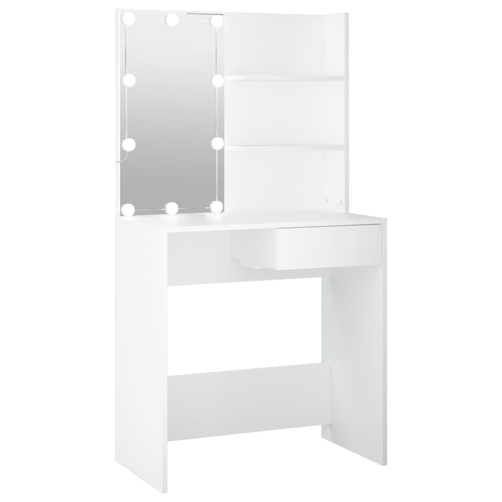 Vidaxl tocador con led blanco 74,5x40x141 cm