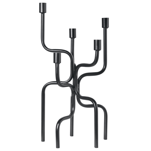 Candelabro PORRTELA Metal 50 cm Preto
