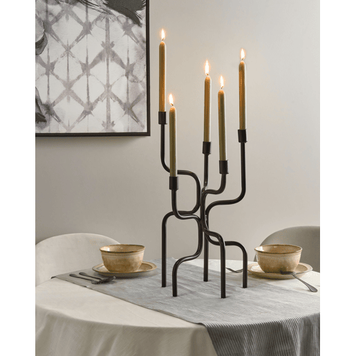 Candelabro PORRTELA Metal 50 cm Preto