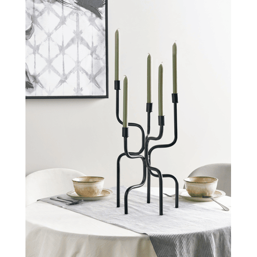 Candelabro PORRTELA Metal 50 cm Preto