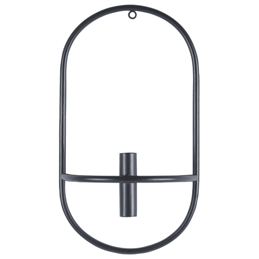 Conjunto de 2 castiçais de parede CAVIANA Metal 38 cm Preto