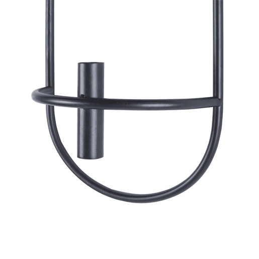 Conjunto de 2 castiçais de parede CAVIANA Metal 38 cm Preto