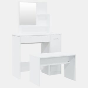 vidaXL Conjunto toucador 86,5x35x136 cm branco