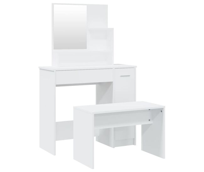 Vidaxl juego de tocador blanco 86,5x35x136 cm