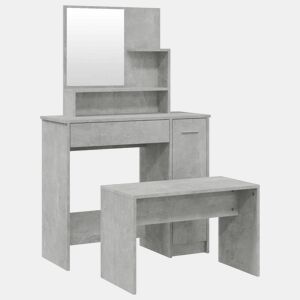 vidaXL Conjunto toucador 86,5x35x136 cm cinzento cimento