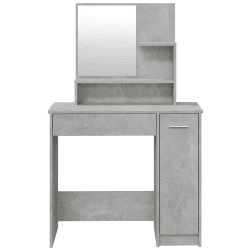 vidaXL Conjunto toucador 86,5x35x136 cm cinzento cimento