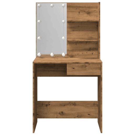 vidaXL Toucador com luzes LED 74,5x40x141 cm cor carvalho artisiano