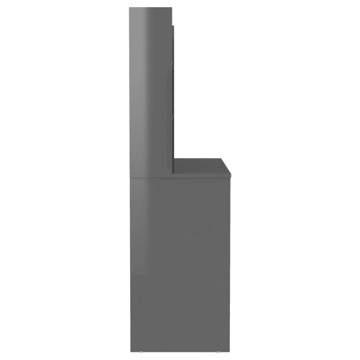 vidaXL Mesa de maquilhagem c LEDs 100x40x135 cm MDF cinza brilhante