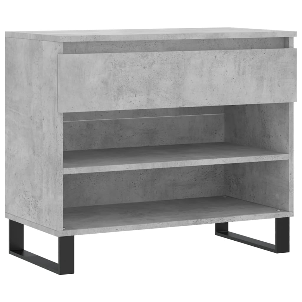 Vidaxl mueble zapatero madera contrachapada gris hormigón 70x36x60 cm