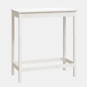 vidaXL Mesa de bar 100x50x110 cm madeira de pinho maciça branco