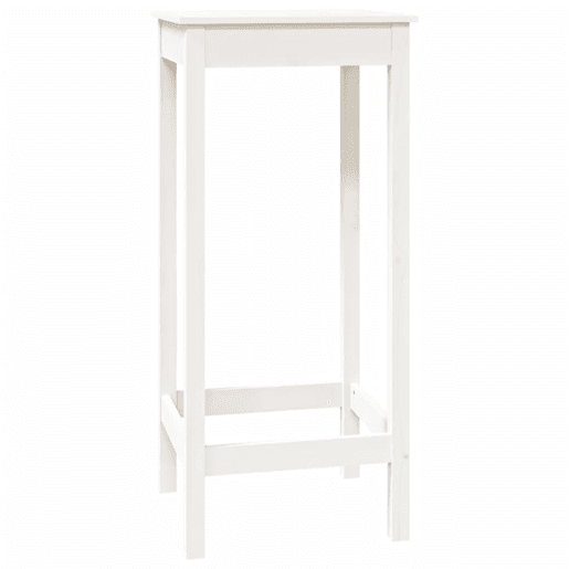 vidaXL Mesa de bar 50x50x110 cm madeira de pinho maciça branco