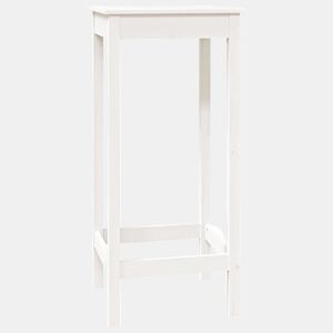 vidaXL Mesa de bar 50x50x110 cm madeira de pinho maciça branco