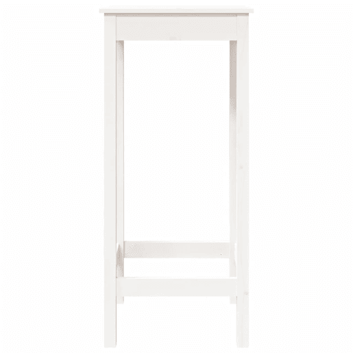 vidaXL Mesa de bar 50x50x110 cm madeira de pinho maciça branco