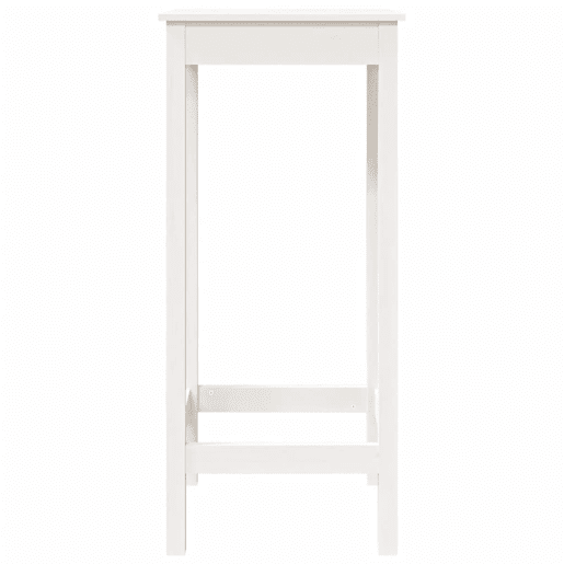 vidaXL Mesa de bar 50x50x110 cm madeira de pinho maciça branco