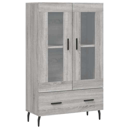 vidaXL Armário alto derivados de madeira 69,5x31x115cm cinza sonoma