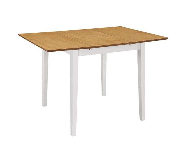 Vidaxl mesa de comedor extensible mdf blanca (80-120)x80x74 cm