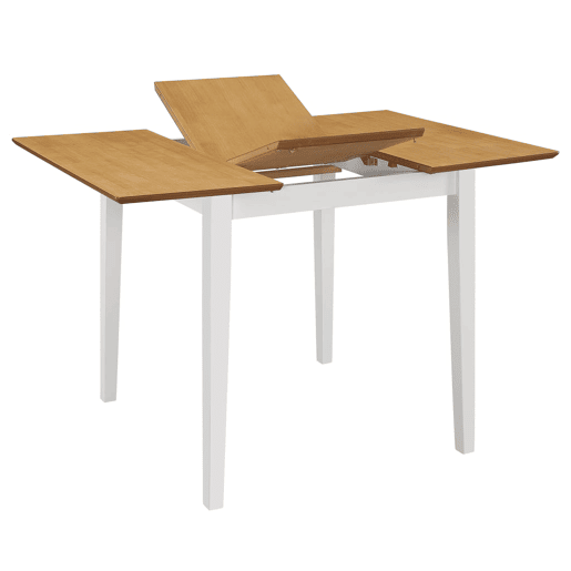 vidaXL Mesa de jantar extensível (80-120)x80x74 cm MDF branco