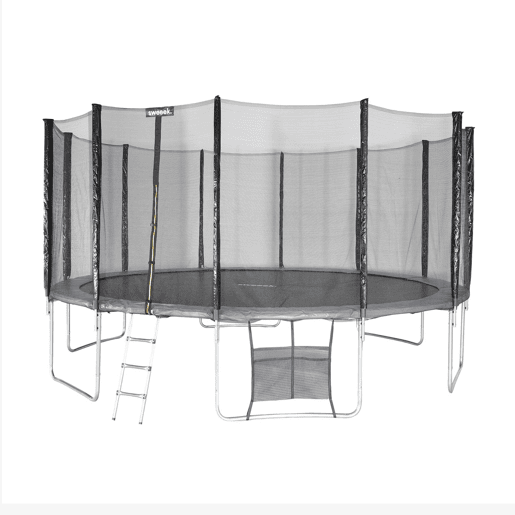Trampolim com pacote de acessórios, 490cm Cinza - 490x490x270 cm