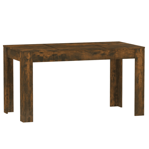 vidaXL Mesa de jantar 140x74,5x76 cm derivados madeira carvalho fumado
