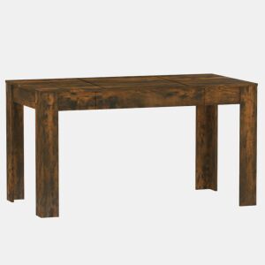 vidaXL Mesa de jantar 140x74,5x76 cm derivados madeira carvalho fumado