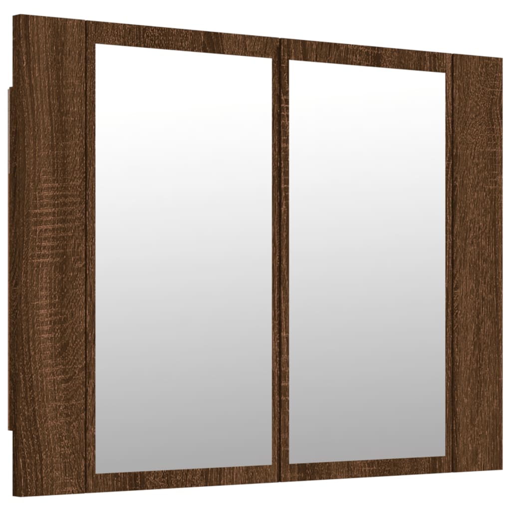 Mueble Con Espejo Led 60 Marrón