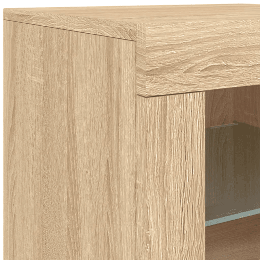 vidaXL Aparador com luzes LED 162x37x67 cm carvalho sonoma vidaXL Aparador com luzes LED 162x37x67 cm carvalho sonoma