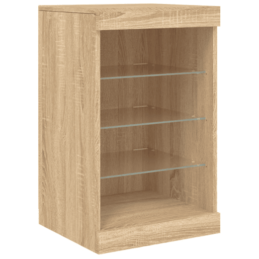 vidaXL Aparador com luzes LED 162x37x67 cm carvalho sonoma vidaXL Aparador com luzes LED 162x37x67 cm carvalho sonoma